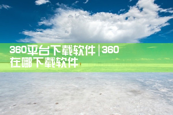 360平台下载软件