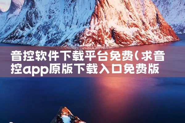 音控软件下载平台免费